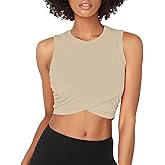 Sanutch Yoga Crop Tops Dance Tops Fitted Workout Crop Tops Yoga Tank Tops Athletic Sports Shirts for Women