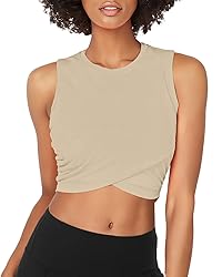 Sanutch Yoga Crop Tops Dance Tops Fitted Workout