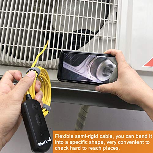 BlueFire 5MP HD WiFi Borescope 1944P SemiRigid Wireless Endoscope IP68