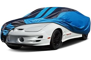 Kaugung Car Cover Waterproof Custom Fit Pontiac Firebird（1982-2002）, Full Exterior Cover for Automobiles Lightweight Resistant Outdoor Sun UV Rain Dust Snow Wind Protection.