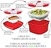 Sistema 2 Piece Medium Microwave Steamer and Plate Set with a Starter Recipe Guide for 15 Amazing Steamer Meals - Assorted Colors