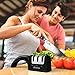 Professional Knife Sharpener- Soufull 3 Stage Diamond Coated Sharpening With Ceramic Rod - Non-slip Base Sharpening Knife Easy To Control -Knife Sharpening ( Black )