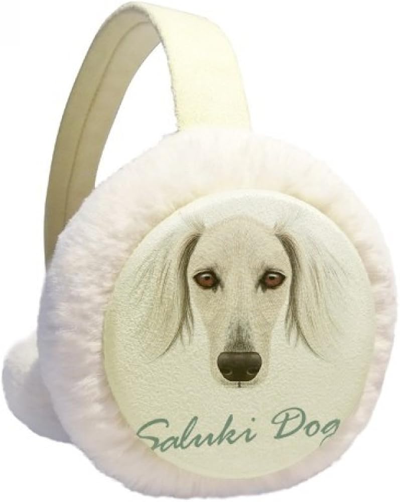 Amazon 長い顔の白いサルーキ犬ペット 動物 冬のイヤーマフ耳ウォーマーフェイクファーの折り畳み式の豪華な贈り物 耳カバー イヤーマフ 通販