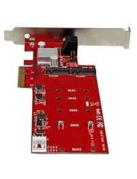 startech 2 x tarjeta controladora SSD M.2 NGFF tarjeta adaptador (PEX2 M2), Rojo