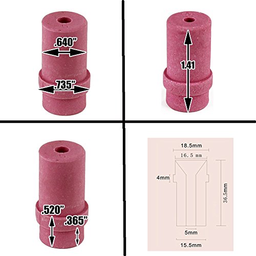 Jewboer 4pcs Ceramic Sandblaster Nozzle Tips,Abrasive Sand Blaster Blasting 7mm Inner Diameter (Pack of 4)