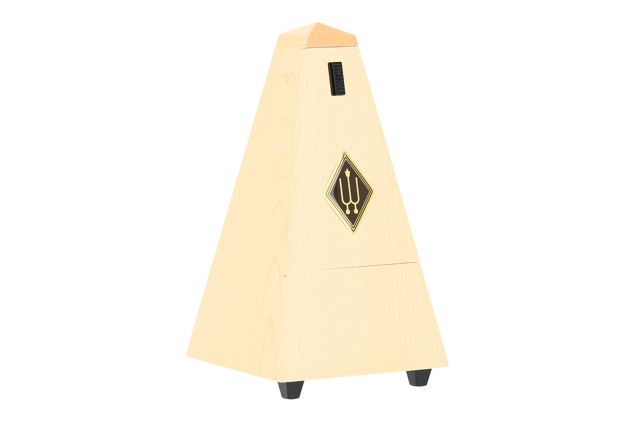 Wittner Metronome Taktell Pyramid Shape System Maelzel Series 800 - Solid wood casing - Without bell - Matte natural maple - Mechanically wound - No batteries required - Made in Germany