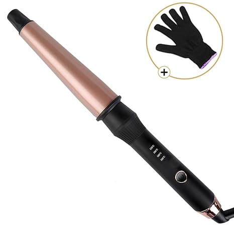 Lockenstab, BUDDYGO Kegelförmig Lockenstäbe Set 25~38mm 160 ? -220 ? 4 Stufen Hitze Einstellung mit PTC Keramik Turmalin Besc