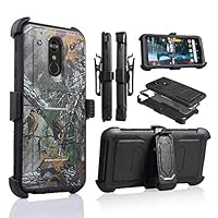 LG Stylo 4 Rugged Case, [360 Degree Protection] [Kick-Stand] Full-Body Heavy Duty Case with [Built-in-Screen Protector] [Belt Clip Holster] for LG Stylo 4 (Camo)