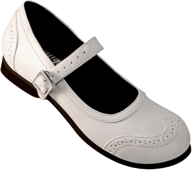 Aris Allen White Wingtip Athletic Mary Jane