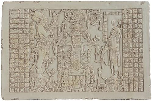 Culture Spot Maya Premium Quality Tablet of the Foliated Tree of Life Relief with Stone Finish | Ready to Hang | Intricately detailed Wall Art Hanging | Indoor Placement | 18 Inches Wide