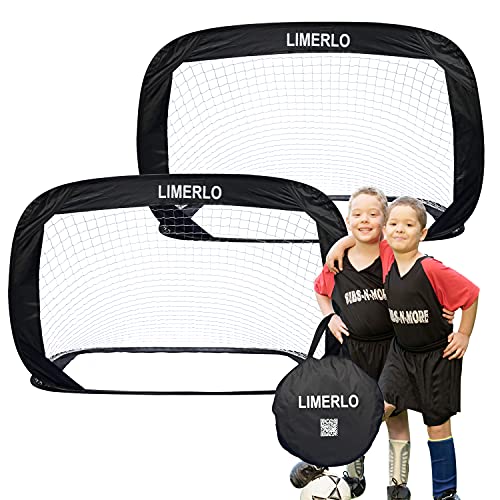 limerlo Portable Pop Up Soccer Goals Kids Soccer Net Foldable