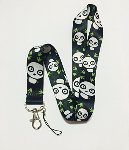 PSdeals Anime Fashion Panda Lanyard Black Key Chain Badge ID Holder