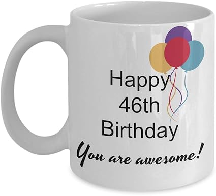 Amazon Co Jp Dozili ファニーコーヒーマグ 46歳の誕生日プレゼント 男性用 46歳の誕生日 You Are Awesomeマグカップ ノベルティギフトアイデア 11オンス ホワイト ホーム キッチン