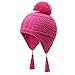 Vivobiniya Baby Winter Hats Toddler Girl Earmuff hat Knit Hats 0-4y (6-24m(16.5-18.8in Hc), Rose red)