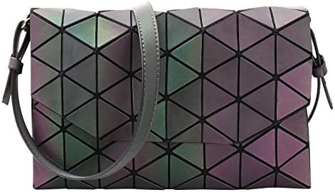 Geometric Shard Lattice Crossbody Bag