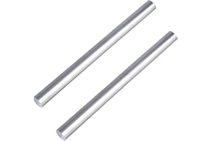 MOKOVI 2 Pieces 1"" Aluminum 6061 Round Rod 16"" Long Solid T6511 Extruded Lathe Stock，（+0/-.05""）Plus-Minus Tolerance.