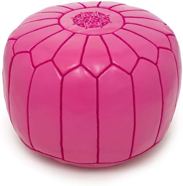 moroccan Leather pouf new Design Pouffe, Ottoman, Poof Pink