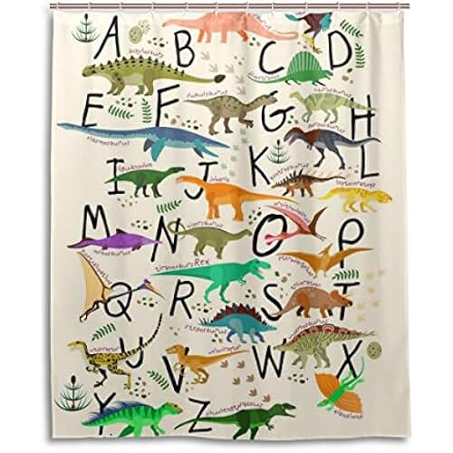 dinosaur shower curtain