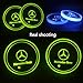 2pcs LED Car Cup Holder Lights for Mercedes-Benz, 7 Colors Changing USB Charging Mat Luminescent Cup Pad, LED Interior Atmosphere Lamp