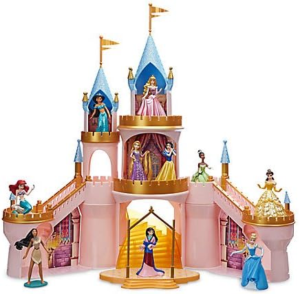 Disney Princess Light-Up Castle Play Set Includes 10 Princess Figurines