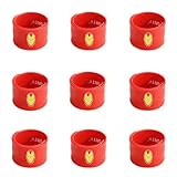 Ecparty Superhero Slap Bracelet for Kids Boys & Girls Birthday Party Supplies Favors (9 Pack) (Iron Man)
