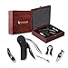 Wine Opener Kit by Winecraft, Rabbit Wine Opener With 5 Best Wine Accessories - Rabbit Lever Corkscrew, Wine Pourer, Spare Needle, Stopper and Foil Cutter Classy and Elegant Wooden Box