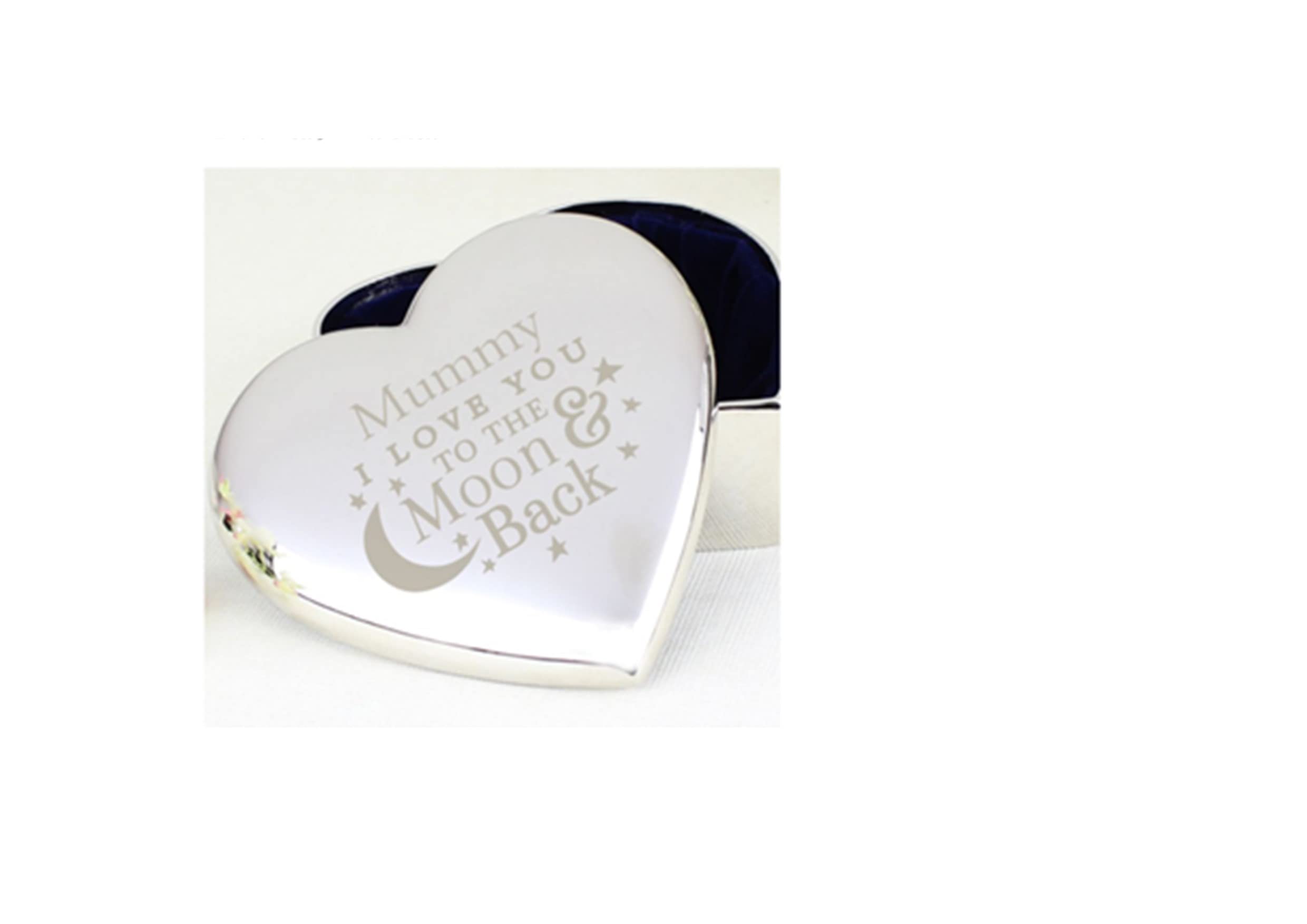 Mummy I LOVE YOU TO THE MOON AND BACK Silver finish Trinket Box Presents Ideas for Her Great for Birthday Christmas Mothers Day Gifts from Daughter or Son - In a box Labelled 'Specially for You"