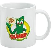 Gumby Logo Here Comes the Fun Ceramic Coffee Mug, Novelty Gift Mugs for Coffee, Tea and Hot Drinks, 11oz, White