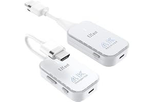 DXCHIP 4K Wireless HDMI Transmitter and Receiver 4K@30Hz HDMI Wireless Extender Kit Portable 98Ft/30M HDMI to HDMI Display Adapter Streaming Video/Audio to TV/Monitor/Projector from PC, Laptop, Cable Box