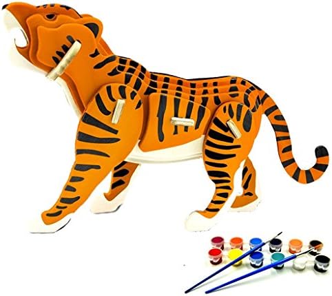 TIGER Jigsaw Puzzle for Kids, Adult Puzzles, DIY Model Kids Paint Toy, Children's Gift, Brain Teaser, Wooden Puzzle.