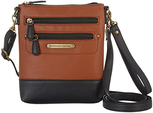 Stone Mountain Pebble North South 3 Bagger Handbag One Size Black/tan