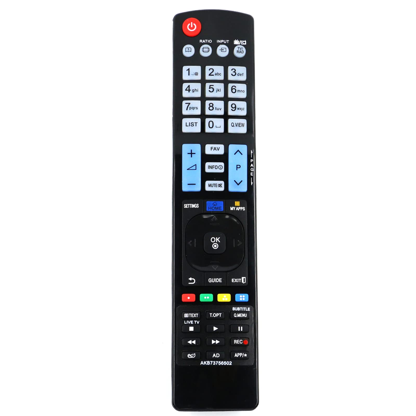 Replacement Remote Control AKB73756502 Fit for LG LED TV 47LA6218-ZD 47LA621S-ZD 47LA621V-ZD 50LA6208-ZA 50LA620S-ZA 50LA620V-ZA 50LA6218-ZD 50LA621S-ZD 50LA621V-ZD 55LA6208-ZA 55LA620S