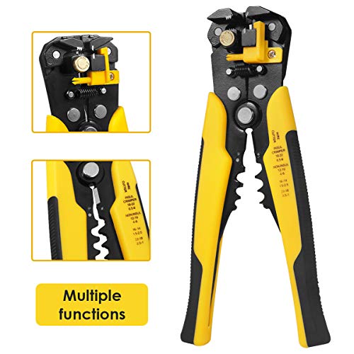 Wire Stripper Automatic Wire Stripping Tool Self-adjusting Cutter Crimper Multi Pliersï¼ŒWith cuttingï¼Œcrimpingï¼Œstripping function ï¼Œ Equipped with multi-function screwdriver tools