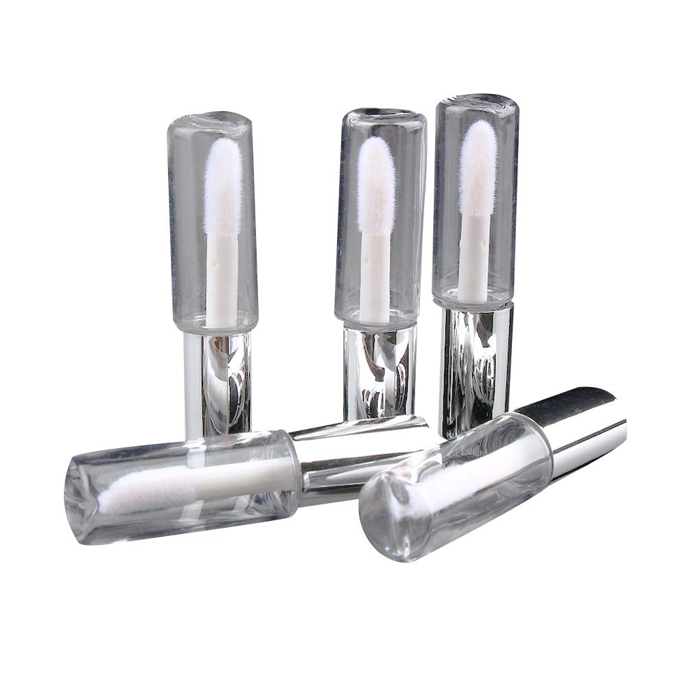 45pcs Pretty Empty Clear Lip Gloss Tube Lip Balm Bottle Container 1.2ml Lip Balm Cute Bottle Empty Cosmetic Container Tube Travel Gloss