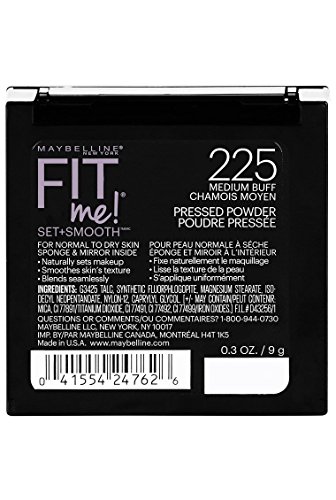 Maybelline New York Fit Me Set + Smooth Powder Makeup, Medium Buff, 0.3 oz.