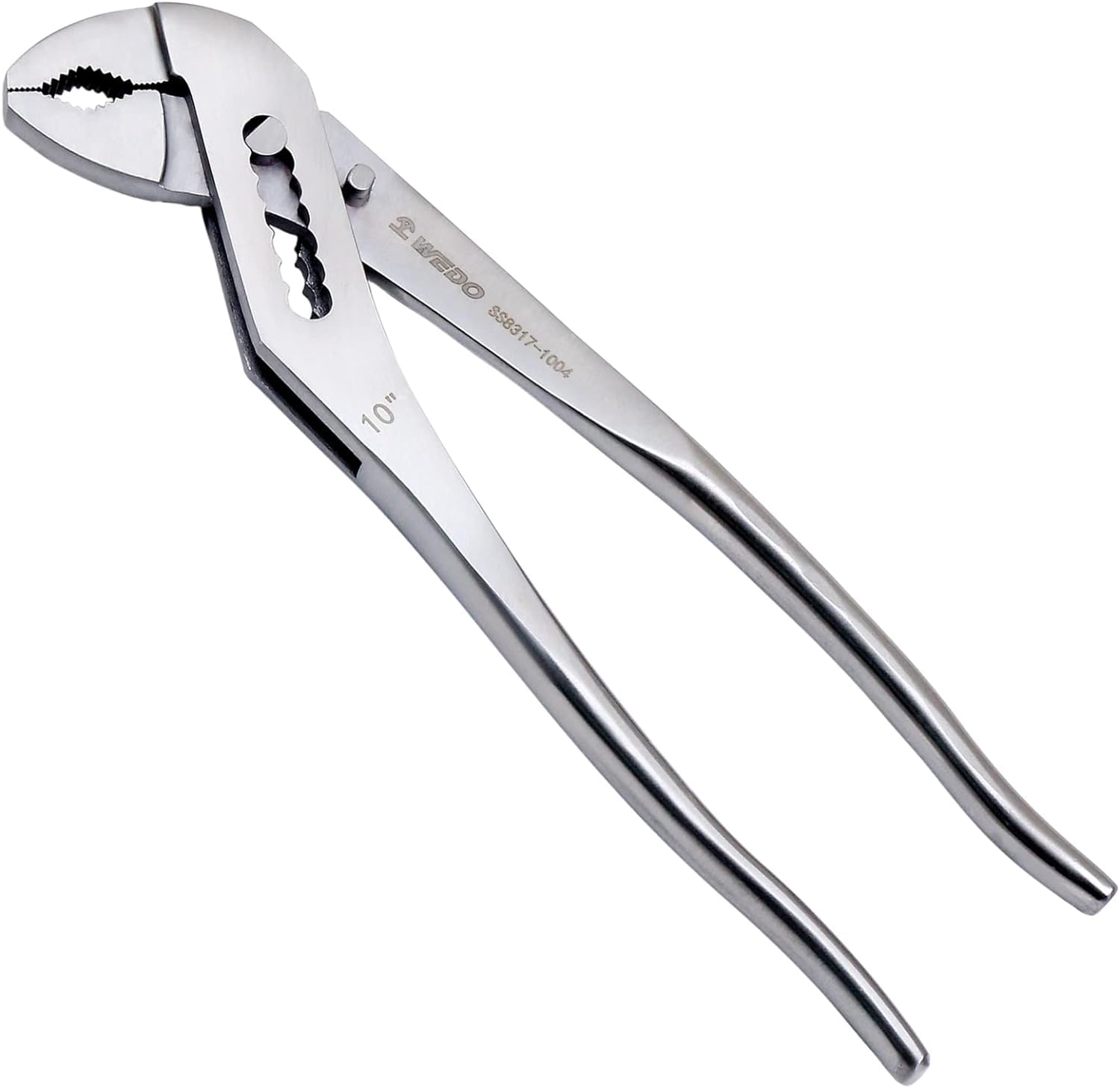 WEDO 10" Slip Joint Pliers,Tongue and Groove Pliers,Quick Release Water Pump Pliers,Stainless Steel V-Jaw, Length 250mm,Corrosion Resistant