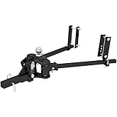 CURT 17500 TruTrack Weight Distribution Hitch with Sway Control, Up to 10K, 2-in Shank, 2-5/16-Inch Ball, Black
