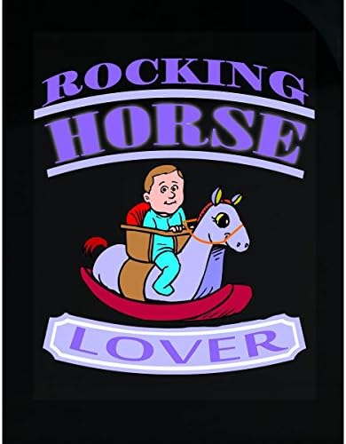 Rocking Horse With Baby Boy Riding For Horse Or Pony Lovers - Sticker