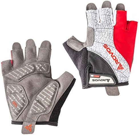 Cycling gloves Half Finger Light Gel Padded Breathable (Red,M)