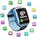 GPS Waterproof Kids Smart Watch for Students, Girls Boys Touch Screen Smartwatch with GPS/LBS Tracker Voice Chat One-Key SOS Help Anti-Lost Calling Phone Watches (S16 Blue)