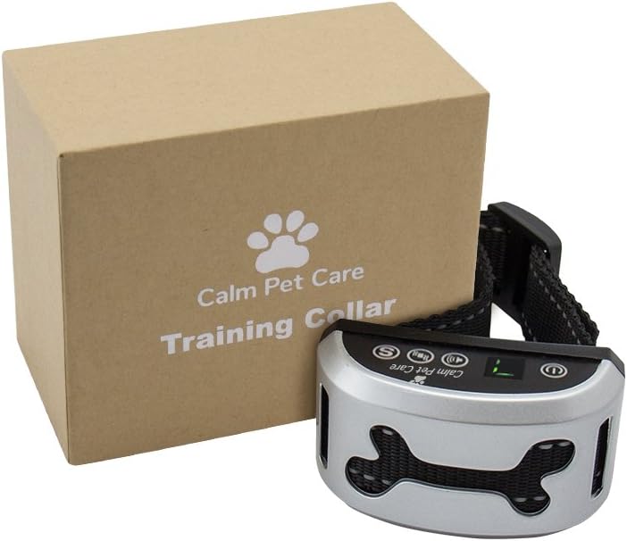 Calm Pet Care-Digital Anti Bark Dog training Collar-Safe and Humane with Sound and Vibration-Water Resistant and rechargeable -Suitable for dogs 15-150lbs- 7 sensitivity levels-Stops barking Reliably