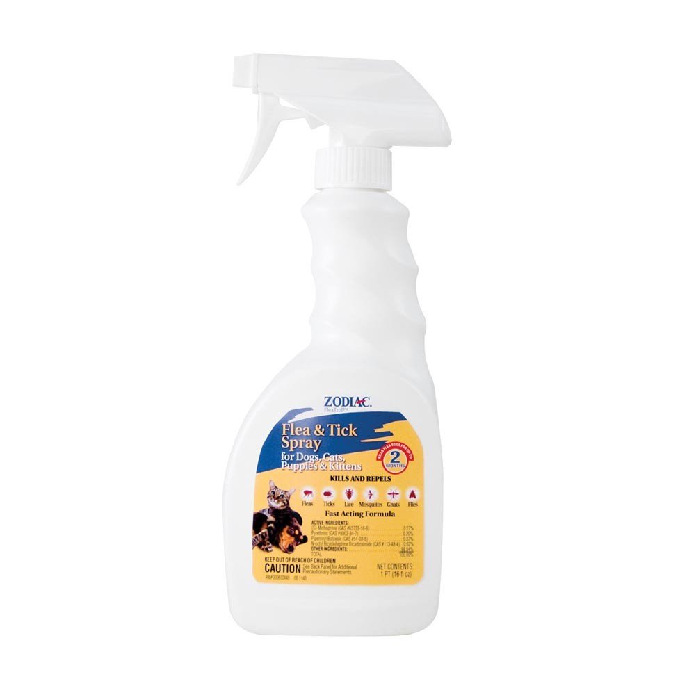 Reviews Zodiac Flea & Tick Power Spray for Dogs, Cats, Puppies and