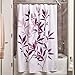 InterDesign Shower Curtain, Leaves, Purple