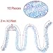 10 Pieces White Iridescent Tinsel Garland Christmas Tinsel Garland Shiny Hanging Decorations for Christmas Tree Party Supplies