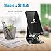 WixGear Phone Stand, Premium Phone Holder for iPhones, Android Smartphones & Mini Tablets –Sturdy Metal Phone Stand for Desk with Smart Cord Holder System