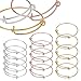 BENECREAT 15PCS/Set Adjustable Wire Blank Bracelet Expandable Bangle for DIY Jewelry Making, 2.5 Inch - Silver & Golden & Rose Gold