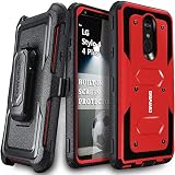LG Stylo 4 / Stylo 4 Plus/Stylo 4 + Case, COVRWARE [ Aegis Series ] with Built-in [Screen Protector] Heavy Duty Full-Body Rugged Holster Armor Case [Belt Swivel Clip][Kickstand], Red