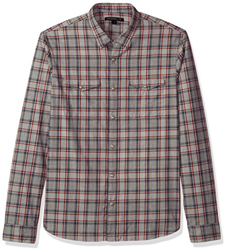 John Varvatos Men s Long Sleeve Western Shirt 63HM, Opal, Large
