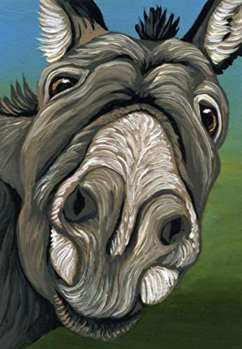 ACEO Original Trading Card- Donkey Farm Art-Carla Smale