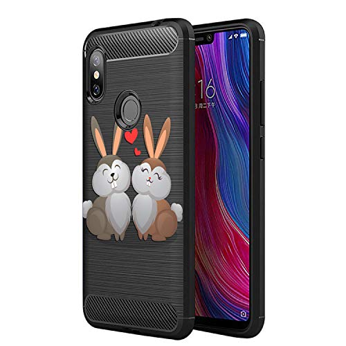 Fashionury White Rabbit DesignerPrinted Mobile Back Case Cover for Xiaomi Mi Redmi Note 6 Pro [for Boys & Girls]